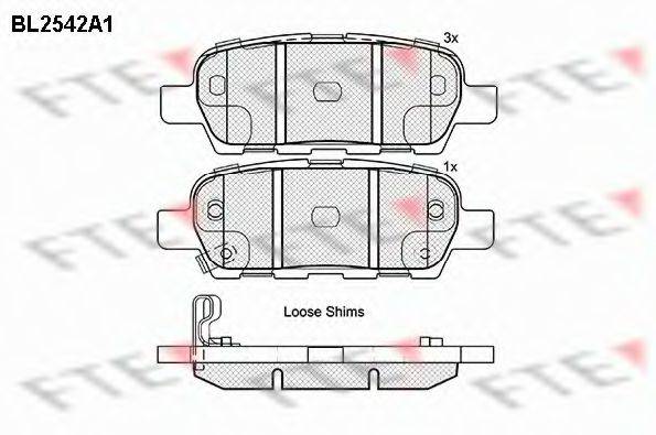 FTE BL2542A1 Комплект гальмівних колодок, дискове гальмо