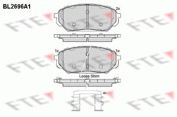 FTE BL2696A1 Комплект гальмівних колодок, дискове гальмо