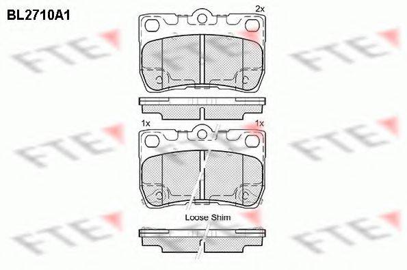 FTE BL2710A1 Комплект гальмівних колодок, дискове гальмо