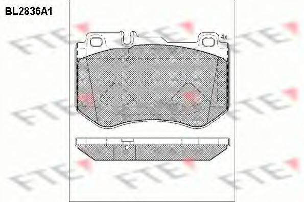 FTE BL2836A1 Комплект гальмівних колодок, дискове гальмо