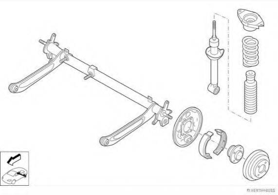 HERTH+BUSS JAKOPARTS N00399HA Рульове управління; Підвіска колеса
