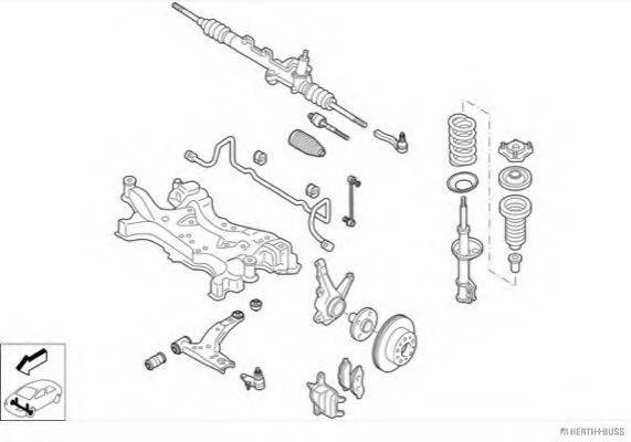 HERTH+BUSS JAKOPARTS N02516VA Рульове управління; Підвіска колеса