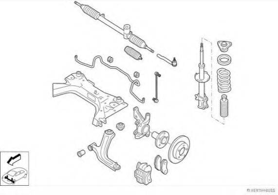 HERTH+BUSS JAKOPARTS N02706VA Рульове управління; Підвіска колеса