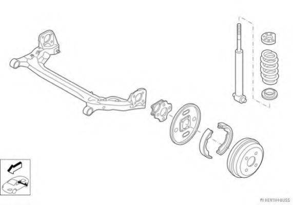 HERTH+BUSS JAKOPARTS N03078HA Рульове управління; Підвіска колеса