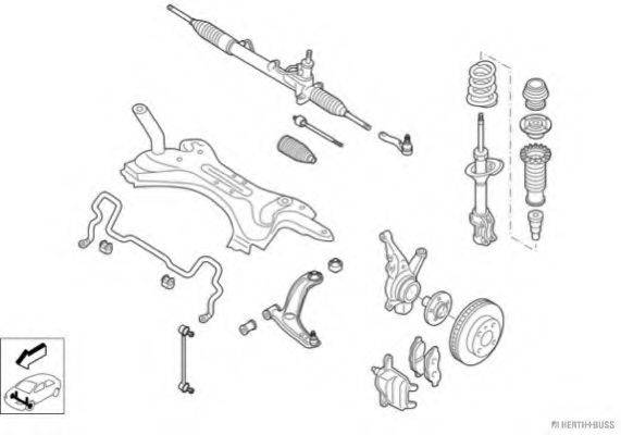 HERTH+BUSS JAKOPARTS N03085VA Рульове управління; Підвіска колеса