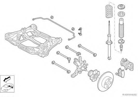 HERTH+BUSS JAKOPARTS N03100HA Рульове управління; Підвіска колеса