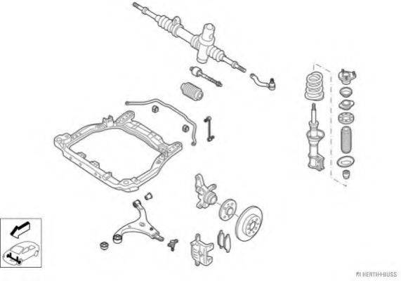 HERTH+BUSS JAKOPARTS N04495VA Рульове управління; Підвіска колеса
