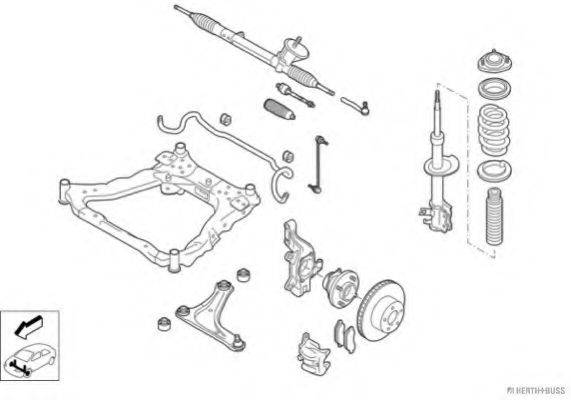 HERTH+BUSS JAKOPARTS N05511VA Рульове управління; Підвіска колеса
