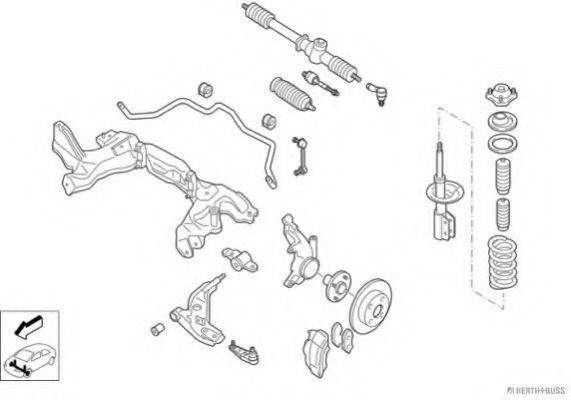 HERTH+BUSS JAKOPARTS N00085VA Рульове управління; Підвіска колеса