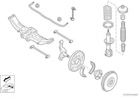 HERTH+BUSS JAKOPARTS N00127HA Рульове управління; Підвіска колеса