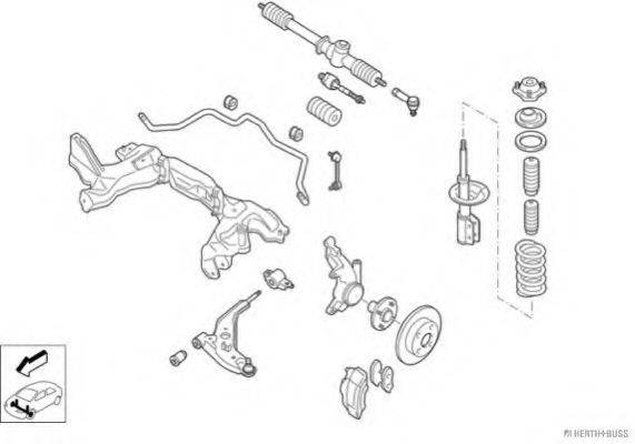 HERTH+BUSS JAKOPARTS N00211VA Рульове управління; Підвіска колеса