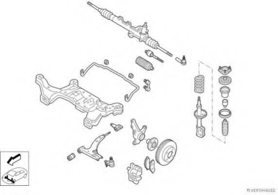 HERTH+BUSS JAKOPARTS N00972VA Рульове управління; Підвіска колеса