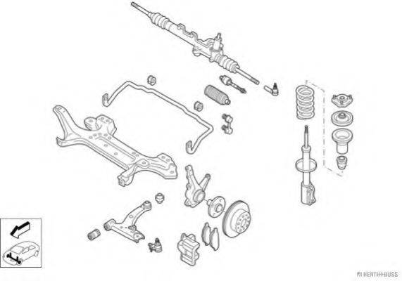 HERTH+BUSS JAKOPARTS N00981VA Рульове управління; Підвіска колеса