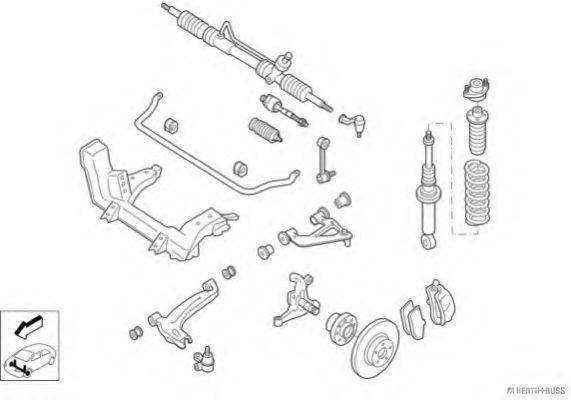 HERTH+BUSS JAKOPARTS N01750VA Рульове управління; Підвіска колеса