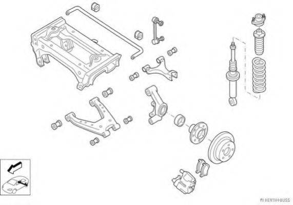 HERTH+BUSS JAKOPARTS N01751HA Рульове управління; Підвіска колеса