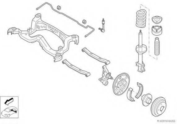 HERTH+BUSS JAKOPARTS N02180HA Рульове управління; Підвіска колеса