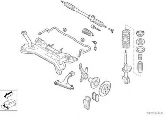 HERTH+BUSS JAKOPARTS N02262VA Рульове управління; Підвіска колеса
