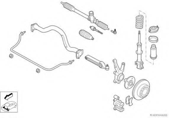 HERTH+BUSS JAKOPARTS N02399VA Рульове управління; Підвіска колеса