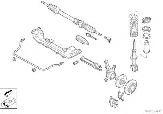 HERTH+BUSS JAKOPARTS N02612VA Рульове управління; Підвіска колеса
