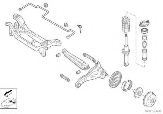 HERTH+BUSS JAKOPARTS N02619HA Рульове управління; Підвіска колеса
