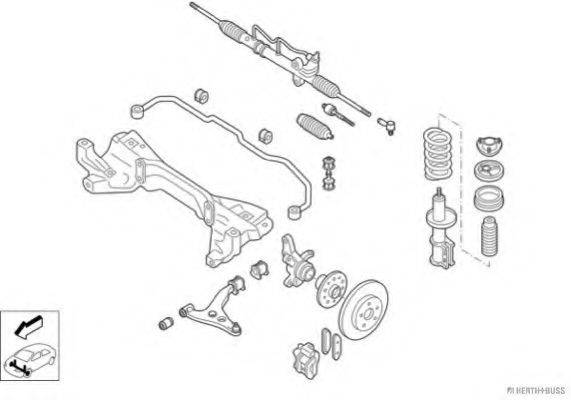 HERTH+BUSS JAKOPARTS N02619VA Рульове управління; Підвіска колеса