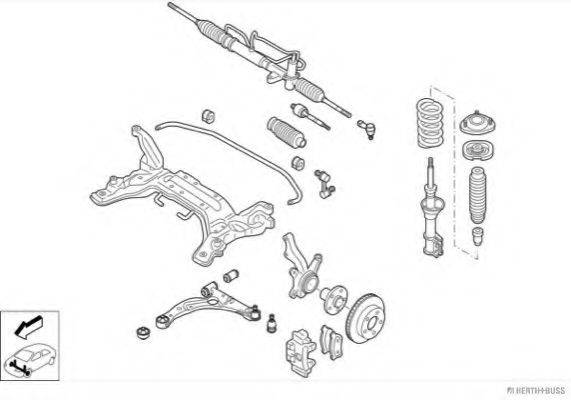 HERTH+BUSS JAKOPARTS N02636VA Рульове управління; Підвіска колеса