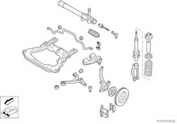 HERTH+BUSS JAKOPARTS N02665VA Рульове управління; Підвіска колеса