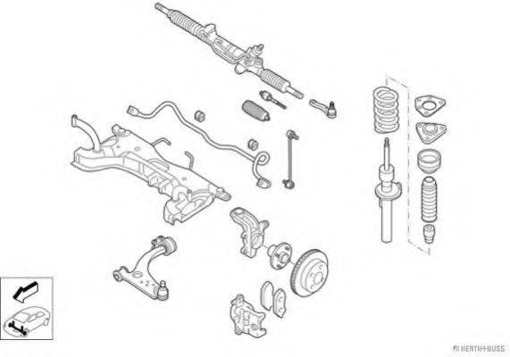 HERTH+BUSS JAKOPARTS N02759VA Рульове управління; Підвіска колеса