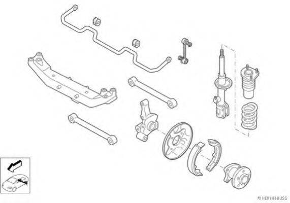 HERTH+BUSS JAKOPARTS N03038HA Рульове управління; Підвіска колеса