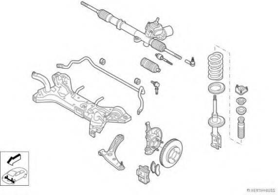 HERTH+BUSS JAKOPARTS N03262VA Рульове управління; Підвіска колеса