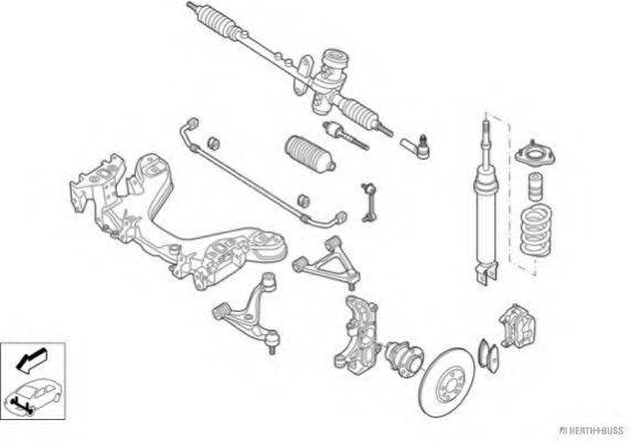 HERTH+BUSS JAKOPARTS N03304VA Рульове управління; Підвіска колеса