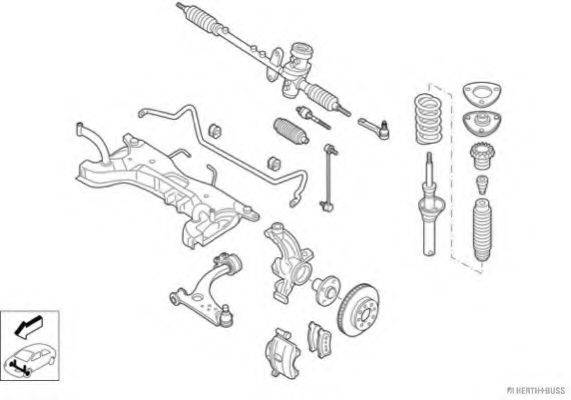 HERTH+BUSS JAKOPARTS N03316VA Рульове управління; Підвіска колеса