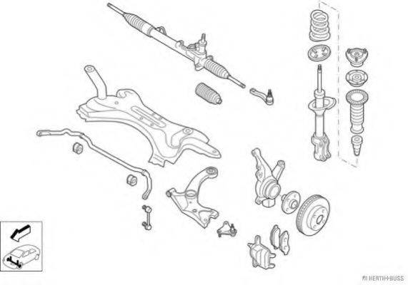 HERTH+BUSS JAKOPARTS N03456VA Рульове управління; Підвіска колеса