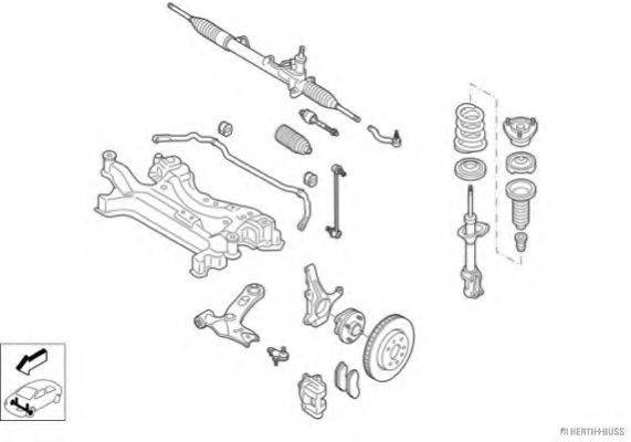 HERTH+BUSS JAKOPARTS N03468VA Рульове управління; Підвіска колеса