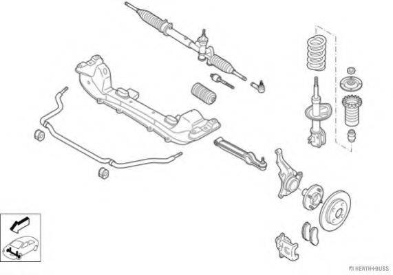 HERTH+BUSS JAKOPARTS N03513VA Рульове управління; Підвіска колеса