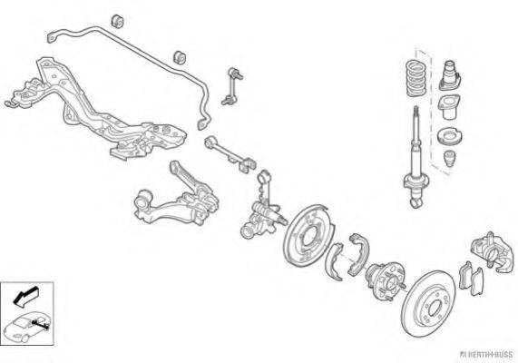 HERTH+BUSS JAKOPARTS N03554HA Рульове управління; Підвіска колеса