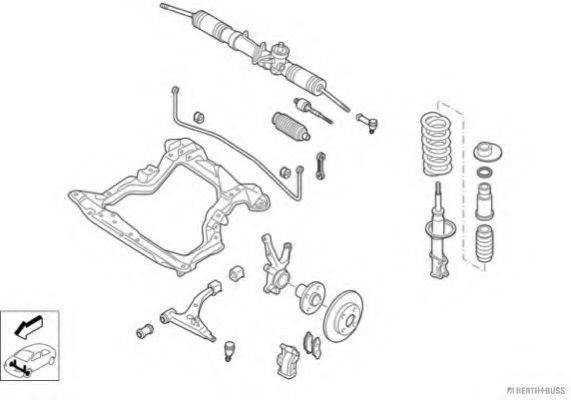 HERTH+BUSS JAKOPARTS N03619VA Рульове управління; Підвіска колеса