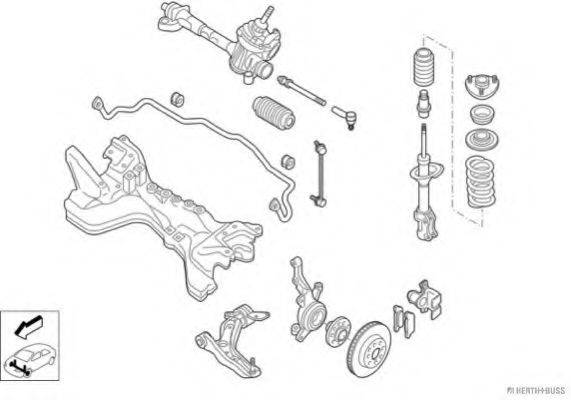HERTH+BUSS JAKOPARTS N04379VA Рульове управління; Підвіска колеса