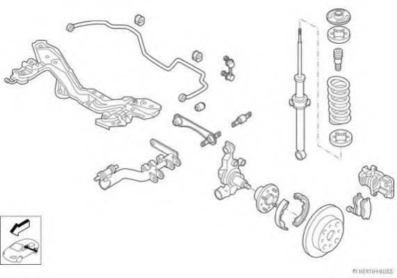 HERTH+BUSS JAKOPARTS N02876HA Рульове управління; Підвіска колеса