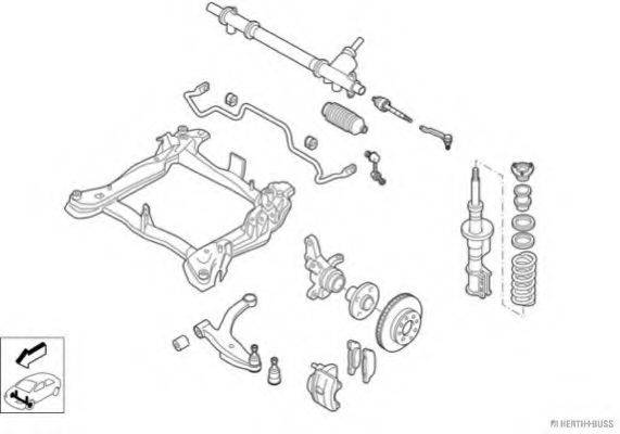 HERTH+BUSS JAKOPARTS N02876VA Рульове управління; Підвіска колеса