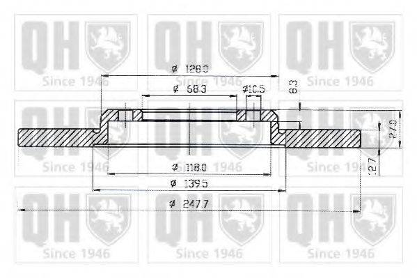 QUINTON HAZELL BDC1019 гальмівний диск