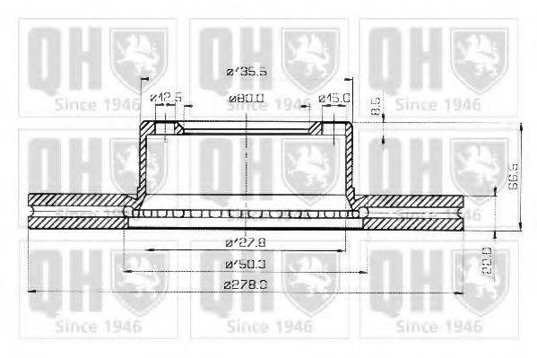 QUINTON HAZELL BDC1073 гальмівний диск