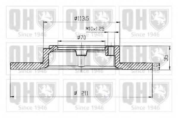 QUINTON HAZELL BDC3233 гальмівний диск