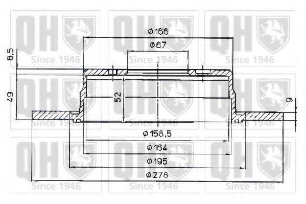 QUINTON HAZELL BDC3422 гальмівний диск