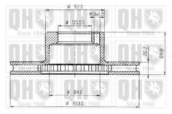 QUINTON HAZELL BDC3489 гальмівний диск