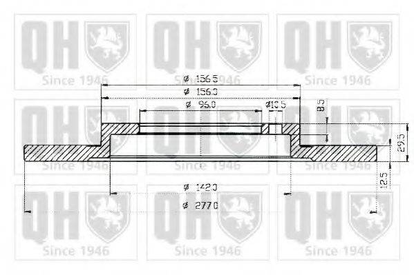 QUINTON HAZELL BDC3509 гальмівний диск