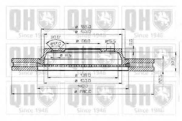 QUINTON HAZELL BDC3515 гальмівний диск