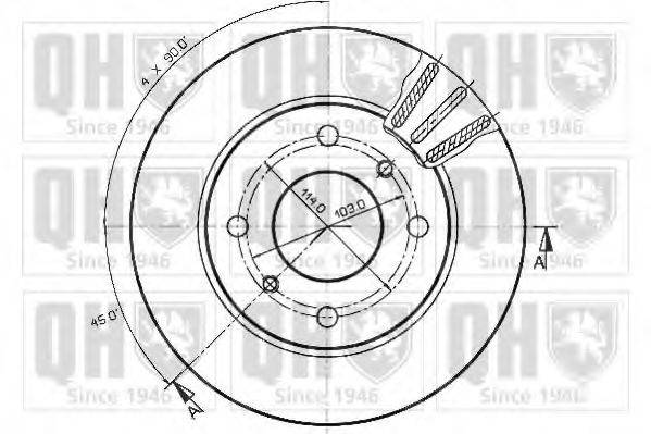 QUINTON HAZELL BDC3538 гальмівний диск