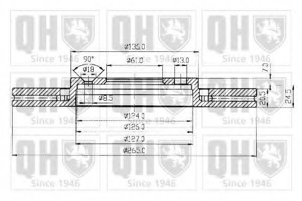 QUINTON HAZELL BDC3552 гальмівний диск