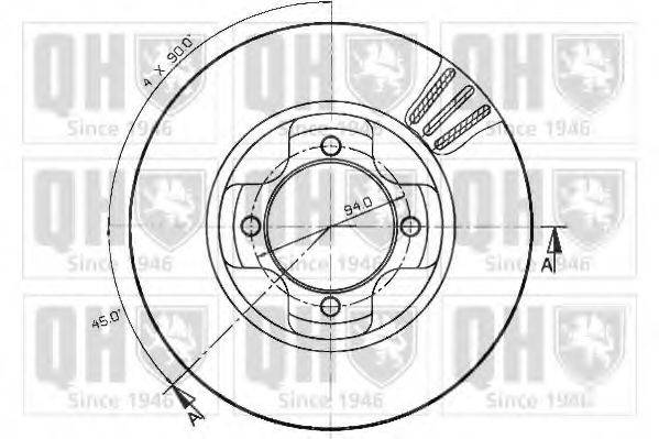 QUINTON HAZELL BDC3596 гальмівний диск